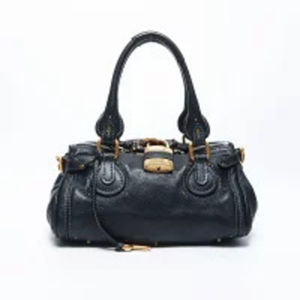 Chloe Handbag Black Leather Paddington Lock